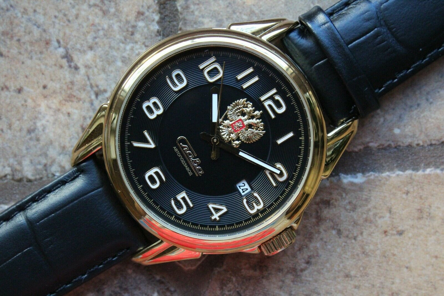 Slava Tradition Mechanical Automatic Russian Classic Wrist Watch 1619015