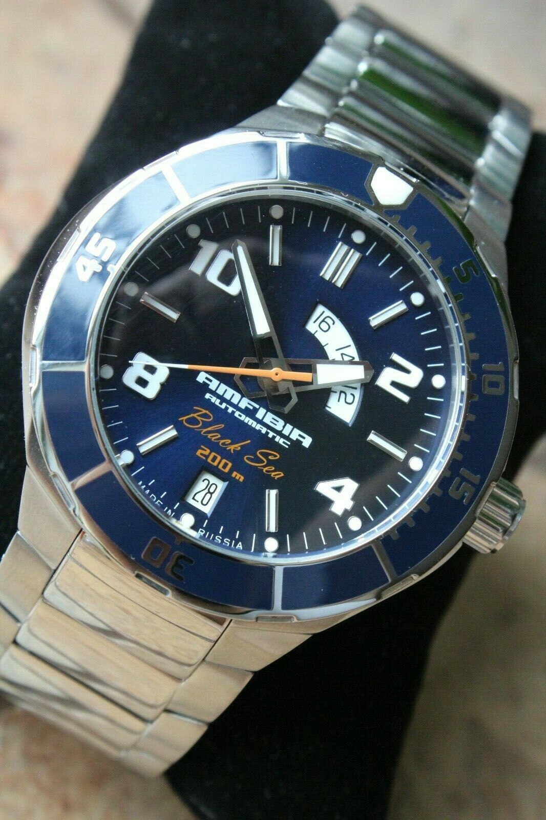 Vostok Amphibian 440795 Automatic Black Sea Russian mens wrist watch New 2019