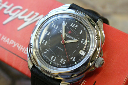Vostok Komandirsky 211186 Classic Russian Mechanical Military Wrist Watch