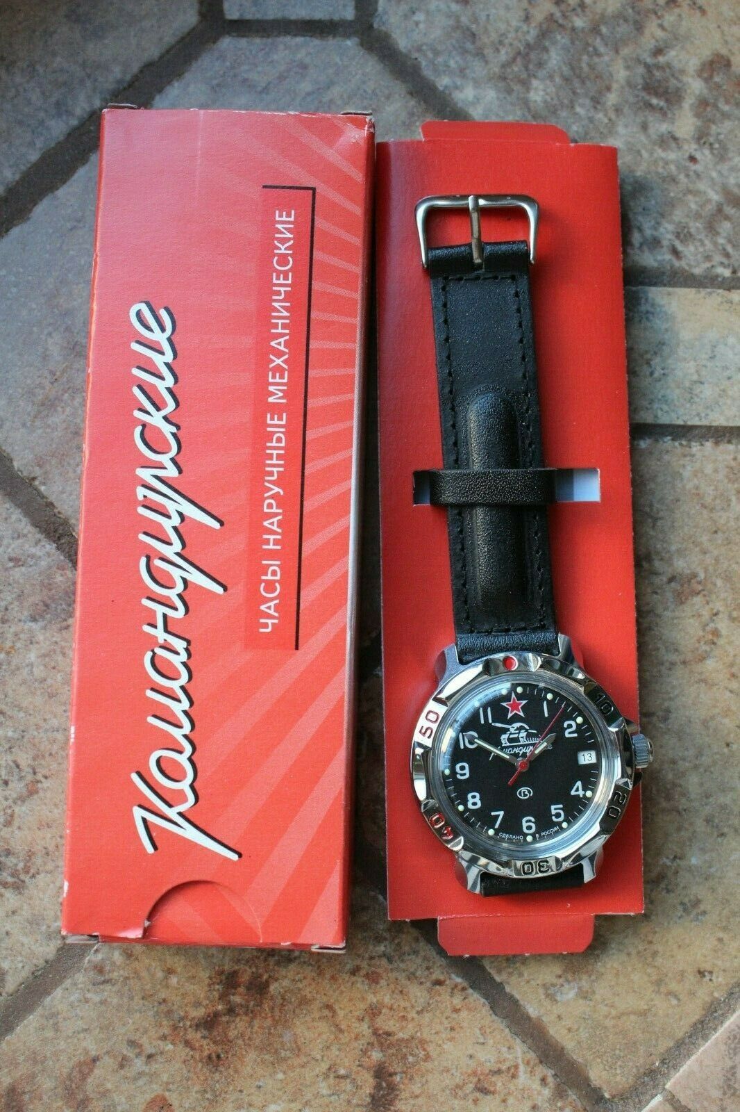 Vostok Komandirskie Mechanical Military Russian wrist watch Tank 811306