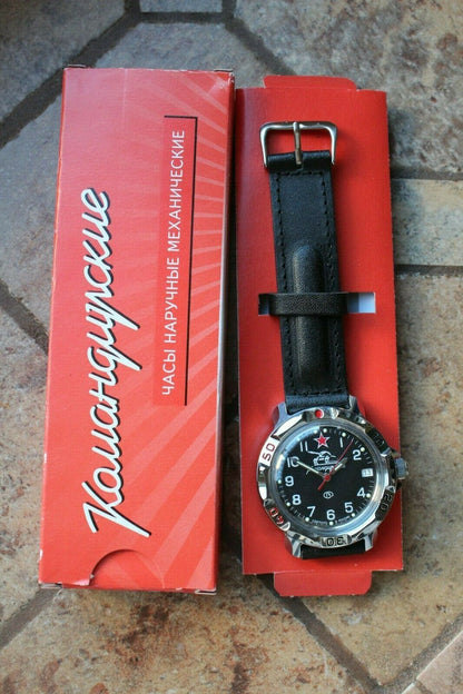 Vostok Komandirskie Mechanical Military Russian wrist watch Tank 811306
