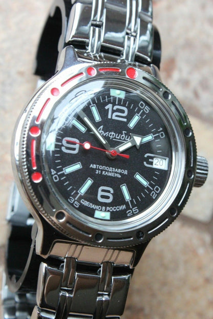 Russian Mechanical Automatic Wrist Watch VOSTOK AMPHIBIAN DIVER 420640
