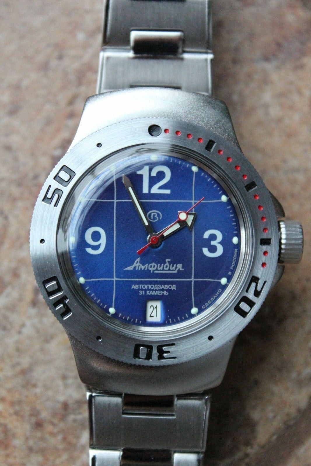 Vostok Amphibian Auto Russian diver wrist watch 060116