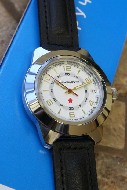 Vostok Komandirsky Auto Russian Military Wrist Watch # 641686 NEW