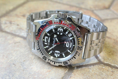 Vostok Amphibian Russian Auto diver wrist watch 110903