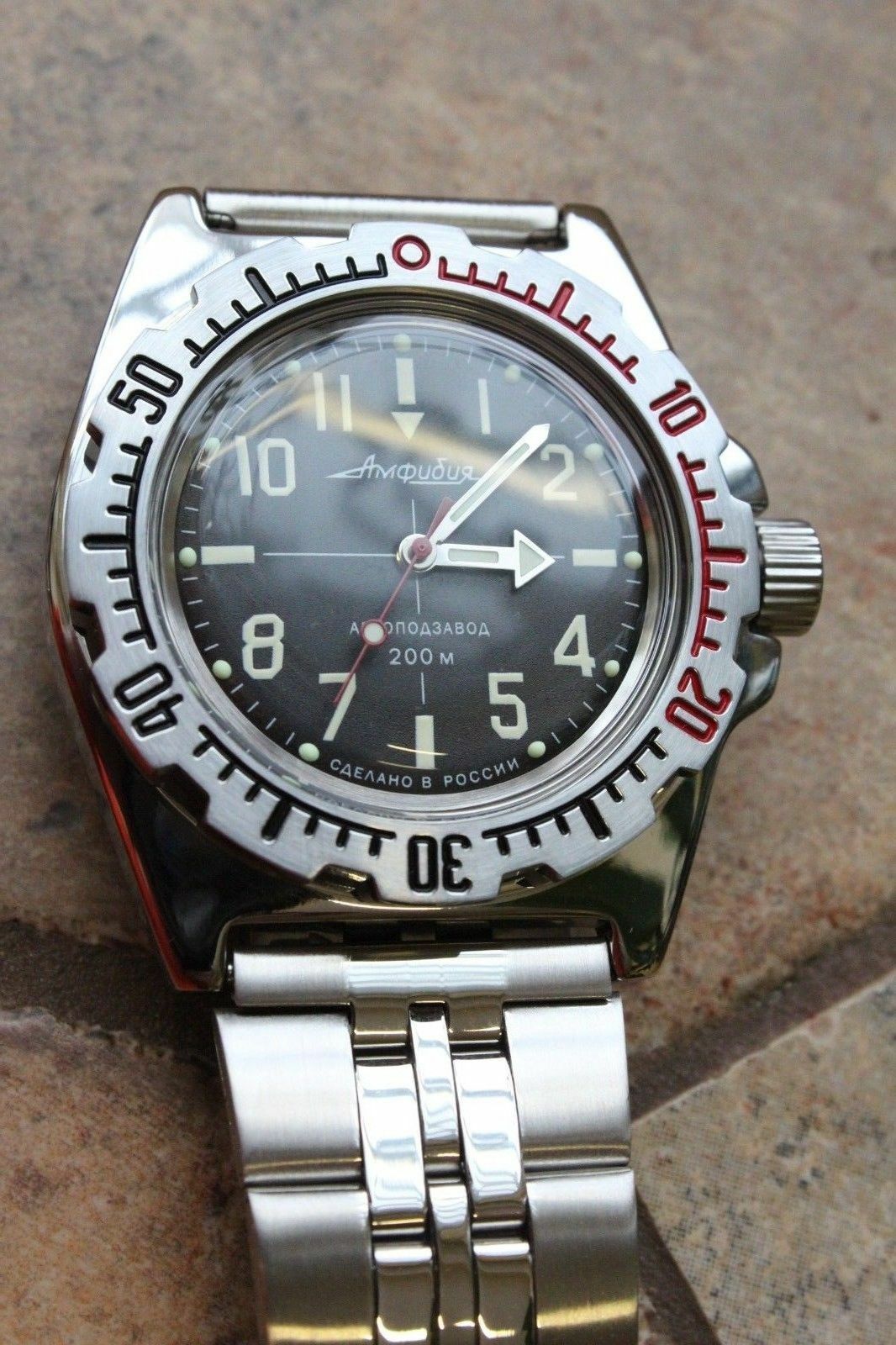 Russian Mechanical Automatic Wrist Watch VOSTOK AMPHIBIAN DIVER 110647