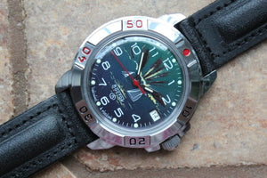 Vostok Komandirsky Military Wrist Watch # 431976 NEW