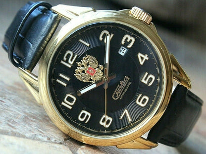 Slava Tradition Mechanical Automatic Russian Classic Wrist Watch 1619015