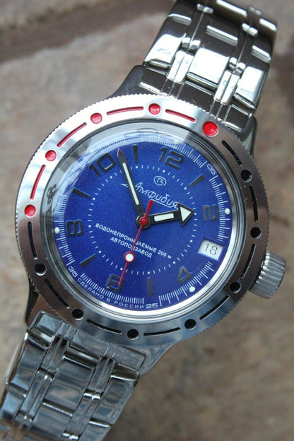 Voostok Amphibian Mechanical Automatic Wrist Watch Diver 420007