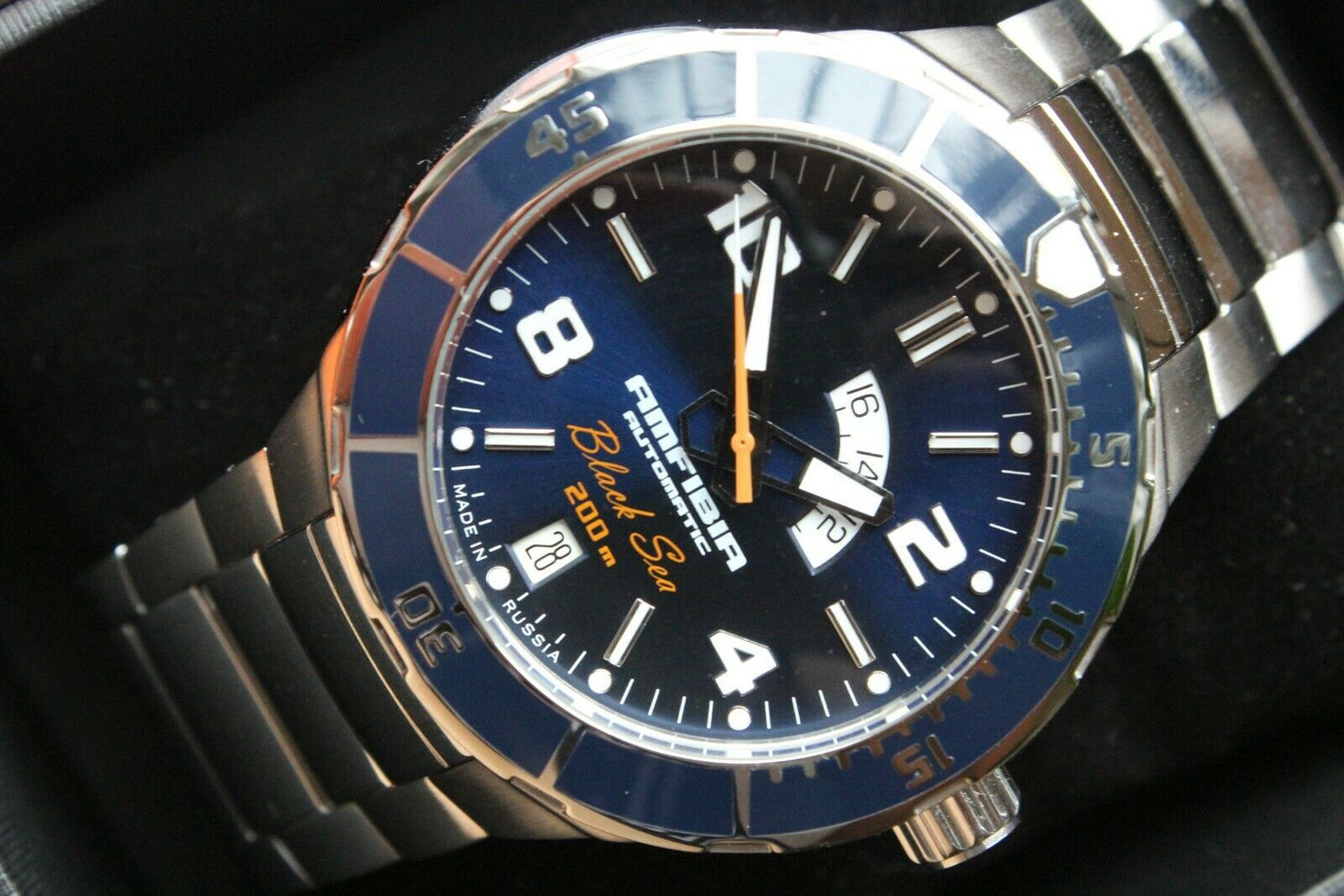 Vostok Amphibian 440795 Automatic Black Sea Russian mens wrist watch New 2019