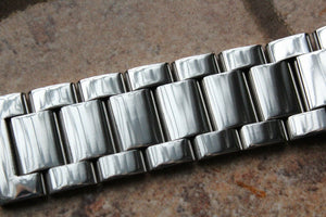 Stainless Steel Link Bracelet Metal Strap Watch Band Butterfly Buckle 14-26 mm