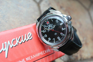Vostok Komandirsky Russian Military Wrist Watch # 211306 NEW