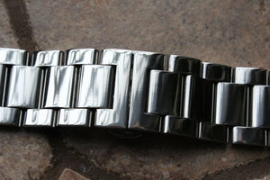 Stainless Steel Link Bracelet Metal Strap Watch Band Butterfly Buckle 14-26 mm