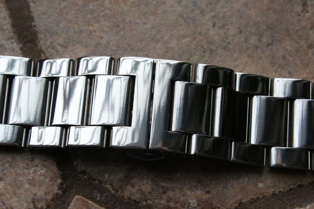Stainless Steel Link Bracelet Metal Strap Watch Band Butterfly Buckle 14-26 mm