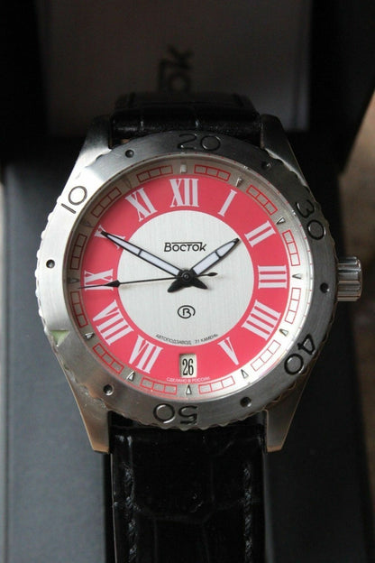 Russian Mechanical Automatic Wrist Watch Vostok Megapolis Prestige Rare 560256