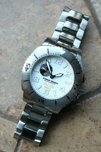 Vostok Amphibian Red Sea Russian Mechanical Automatic wrist watch 040684