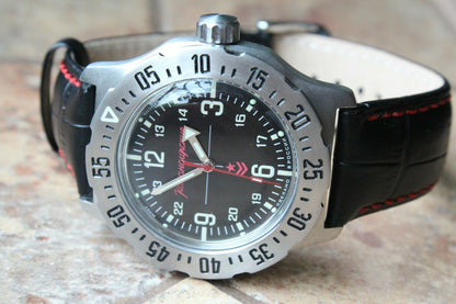 Vostok Komandirsky Mechanical Automatic Wrist Watch 24 Hour K-35 350515