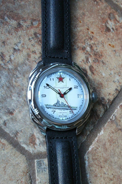 Vostok Komandirsky Russian Military Wrist Watch # 211428 NEW