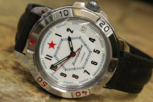 Vostok Komandirsky Military Wrist Watch # 431719 NEW