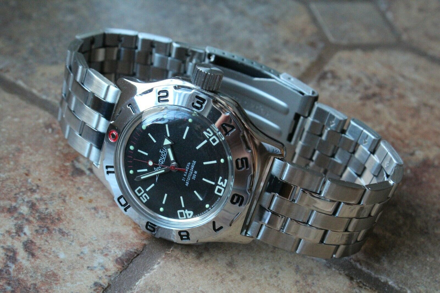 Russian Mechanical Automatic Wrist Watch VOSTOK AMPHIBIAN DIVER 100820