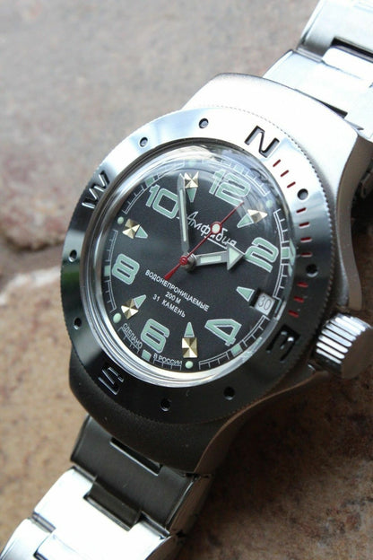 Vostok Amphibian Auto Russian diver wrist watch 060334