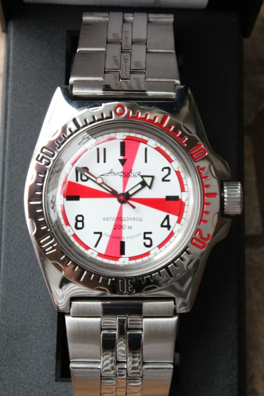 Russian Mechanical Automatic Wrist Watch VOSTOK AMPHIBIAN DIVER 110750