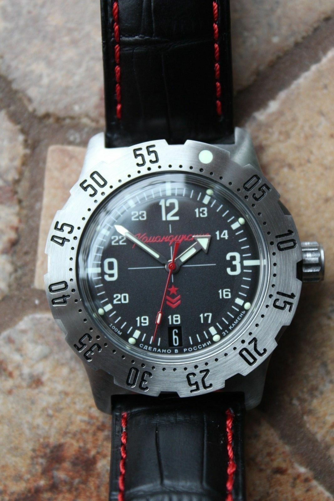 Vostok Mechanical Automatic Wrist Watch Komandirsky K-35 350503