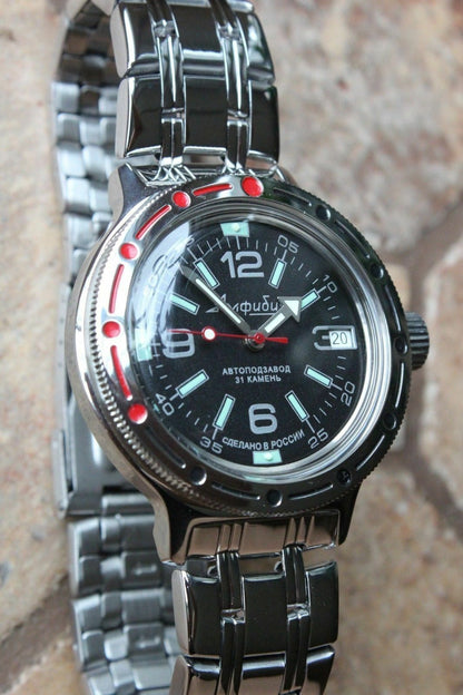 Russian Mechanical Automatic Wrist Watch VOSTOK AMPHIBIAN DIVER 420640