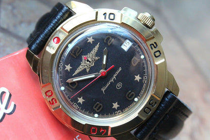 Vostok Komandirsky Military Wrist Watch # 439452 NEW