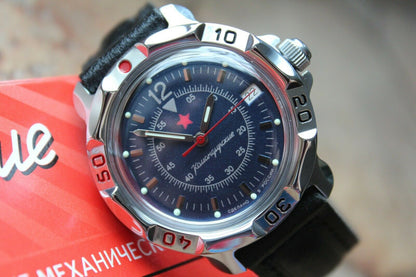 Vostok Komandirskie Mechanical Military Russian wrist watch Star 811398