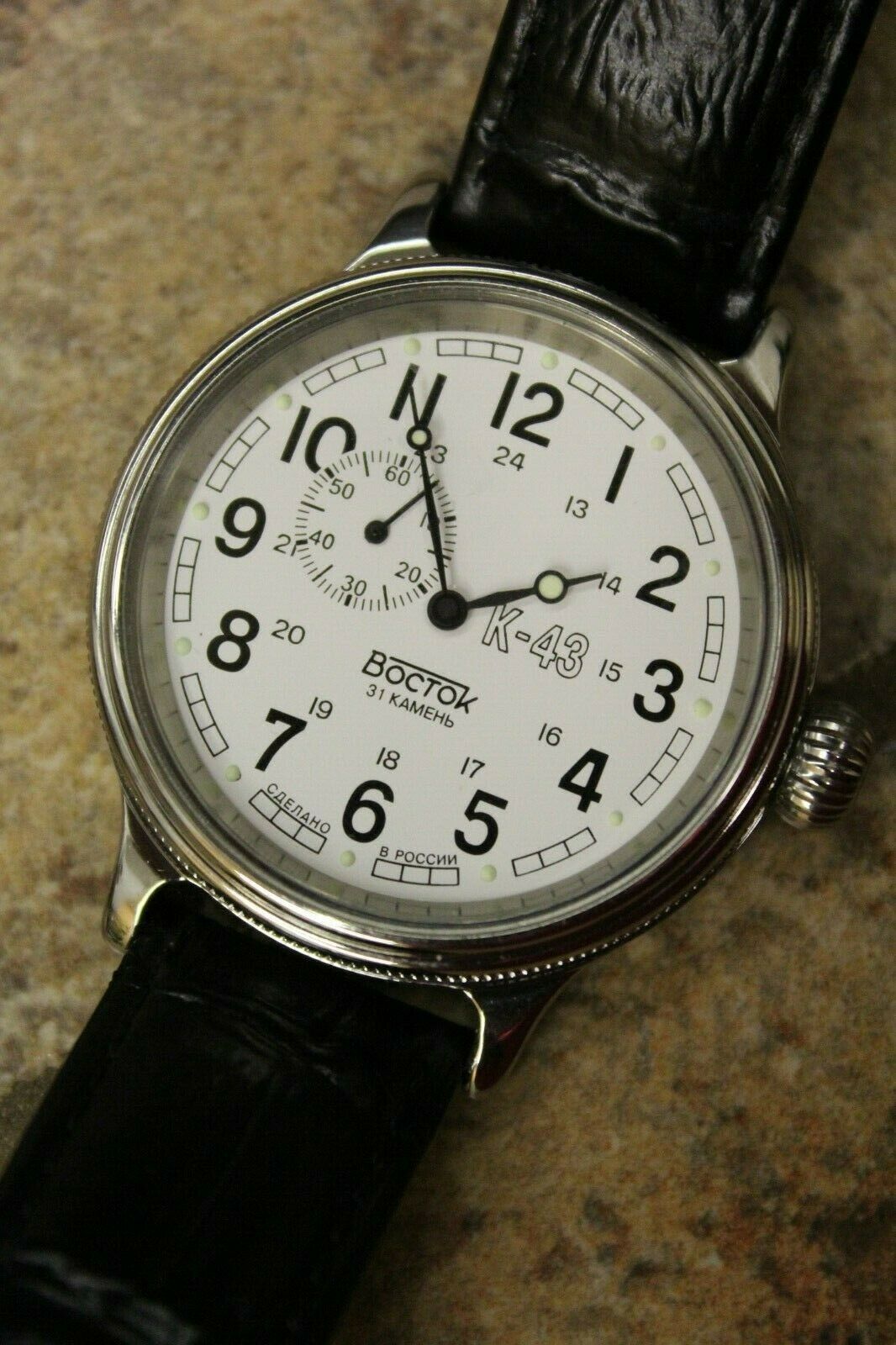 Vostok Komandirsky Classic Retro Auto Russian K-43 Retro wristwatches 540932 New