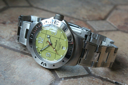 Vostok Amphibian Auto Russian diver wrist watch 060142