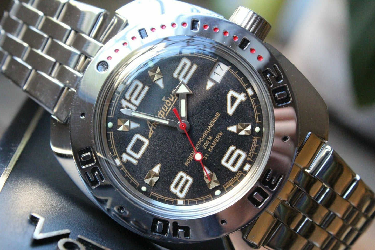 Russian Mechanical Automatic Wrist Watch VOSTOK AMPHIBIAN DIVER 710335