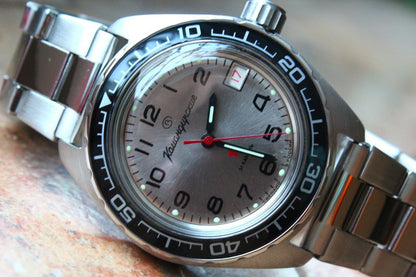 Vostok Komandirsky Auto Russian Military Wrist Watch # 020708 NEW
