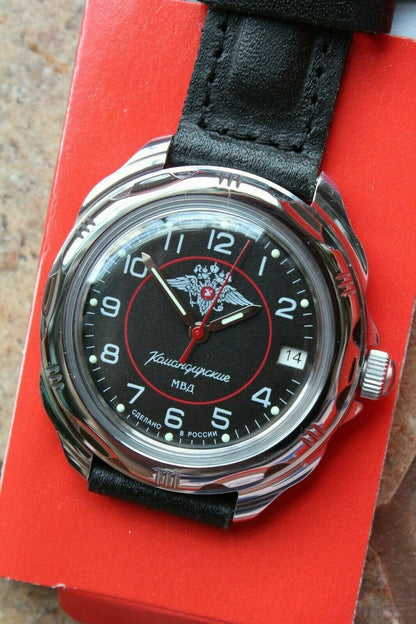 Vostok Komandirsky Mechanic MVD Russian Police Military Wrist Watch # 211952 NEW