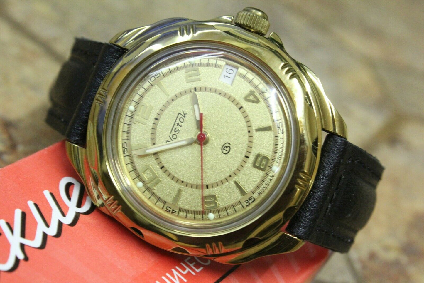 Vostok Komandirsky Russian Military Wrist Watch # 219980 NEW
