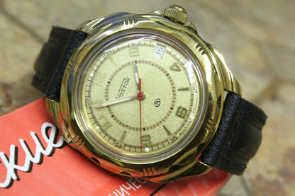 Vostok Komandirsky Russian Military Wrist Watch # 219980 NEW