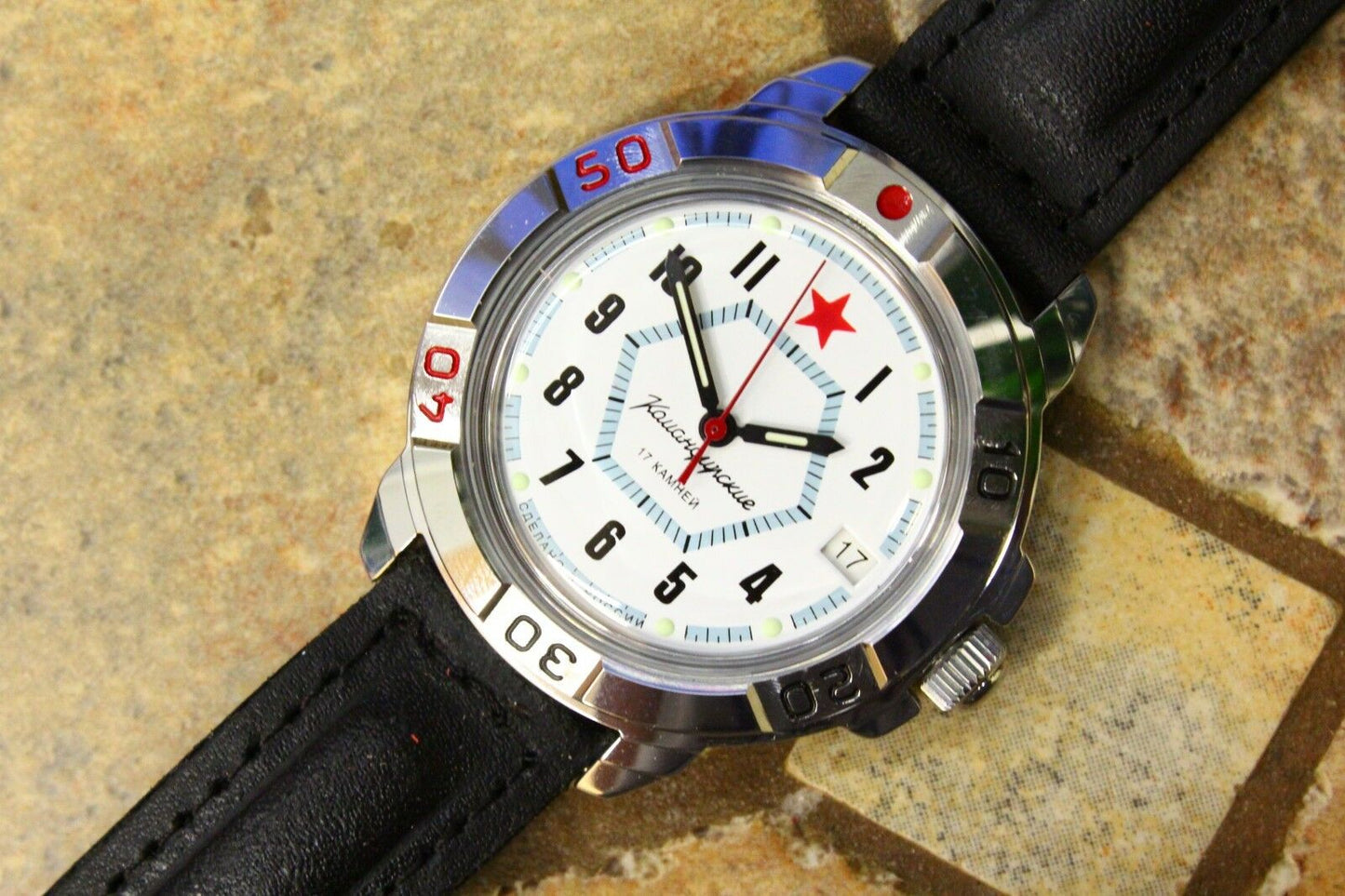 Vostok Komandirsky Military Wrist Watch # 431719 NEW