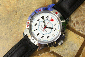 Vostok Komandirsky Military Wrist Watch # 431719 NEW