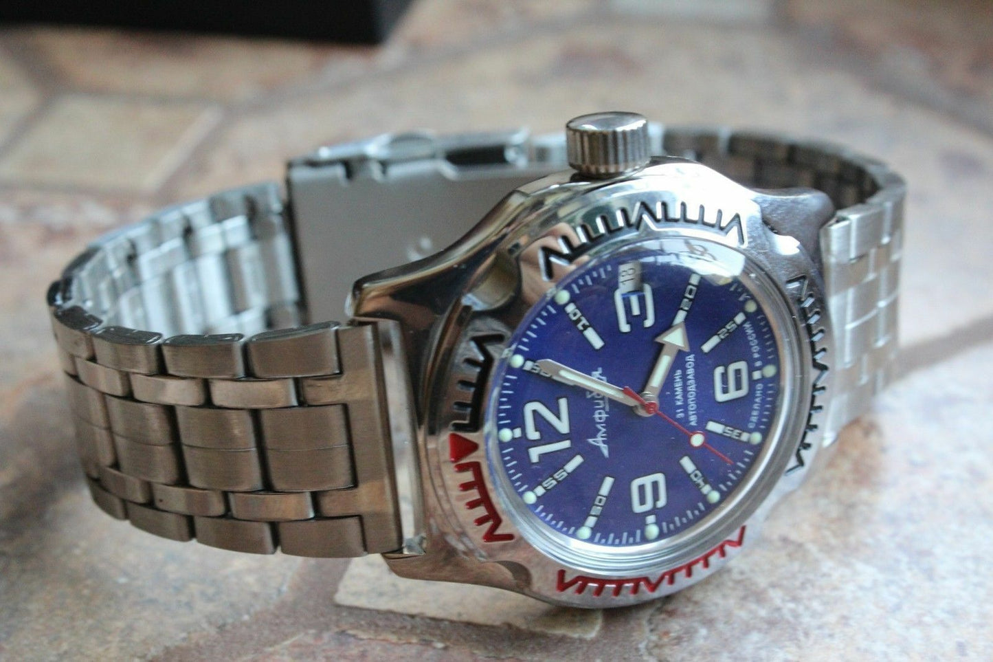 Russian Mechanical Automatic Wrist Watch VOSTOK AMPHIBIAN DIVER 100316