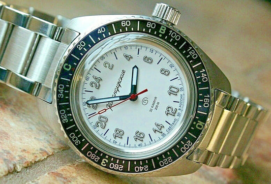 Vostok Komandirsky 030934 Russian Automatic Military Wrist Watch 24 Hours