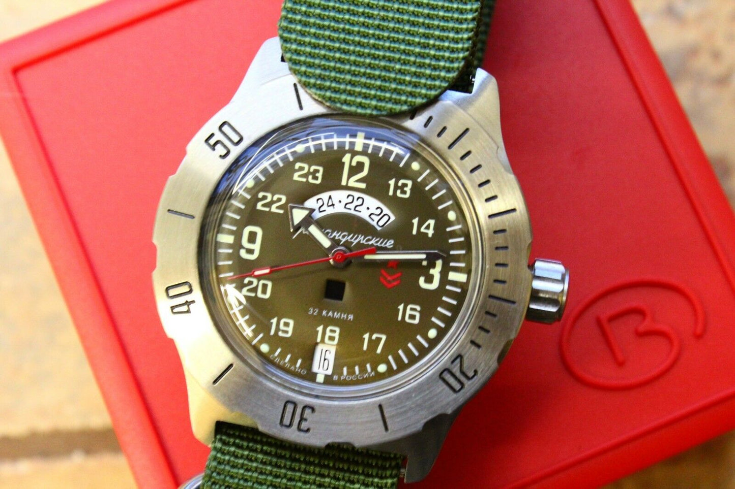 Vostok Komandirsky Mechanical Automatic Wrist Watch K-35 350754