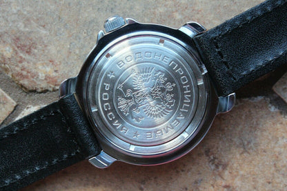 Vostok Komandirsky Russian Mechanical Military Wrist Watch Naval Ship 811428