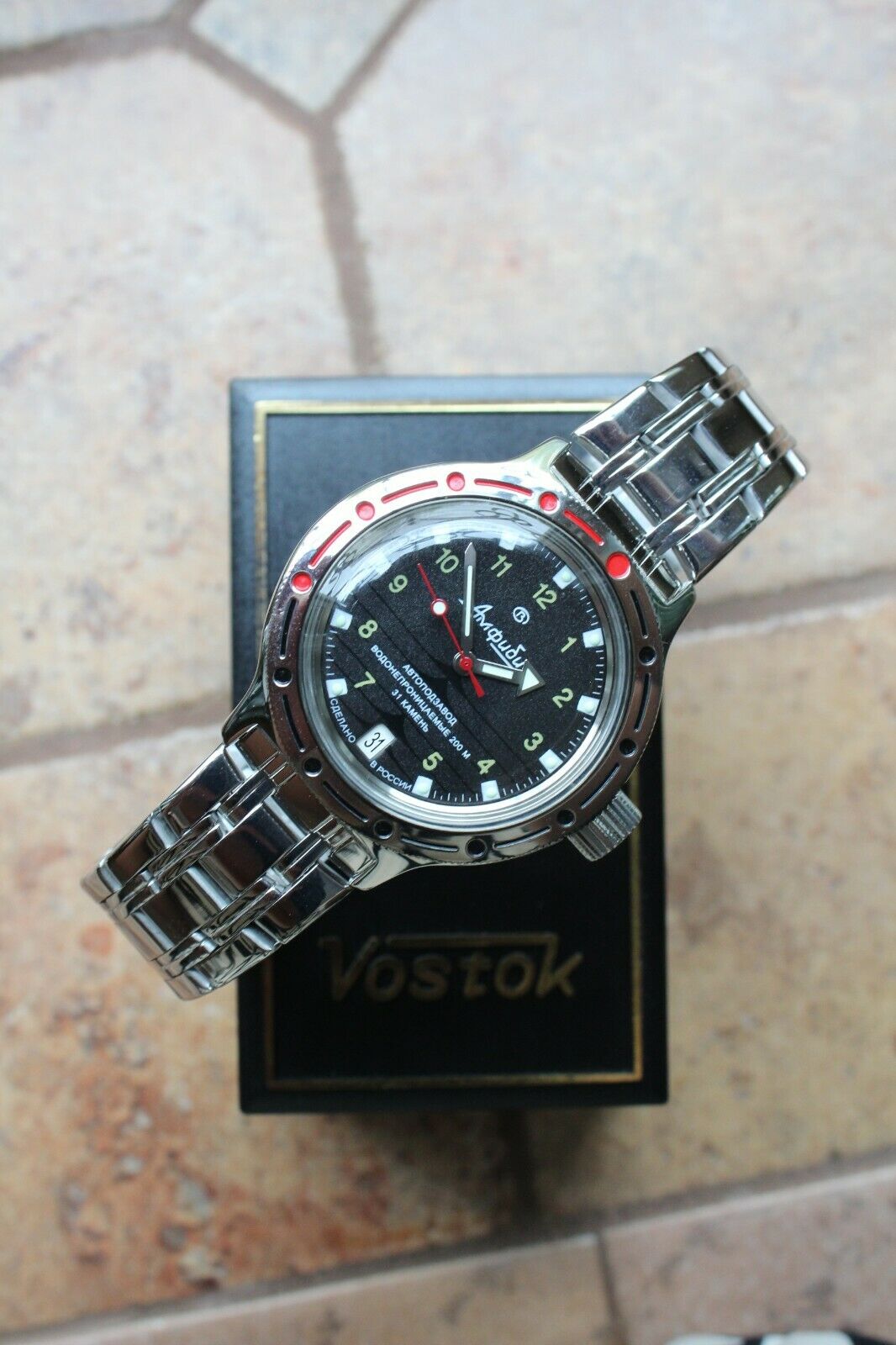Vostok Amphibian Mechanical Automatic Wrist Watch Diver 420270