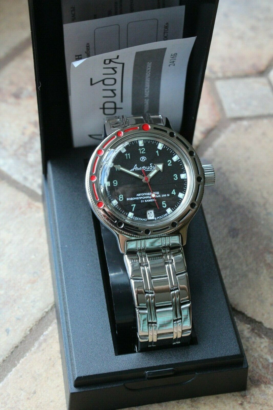 Vostok Amphibian Mechanical Automatic Wrist Watch Diver 420269
