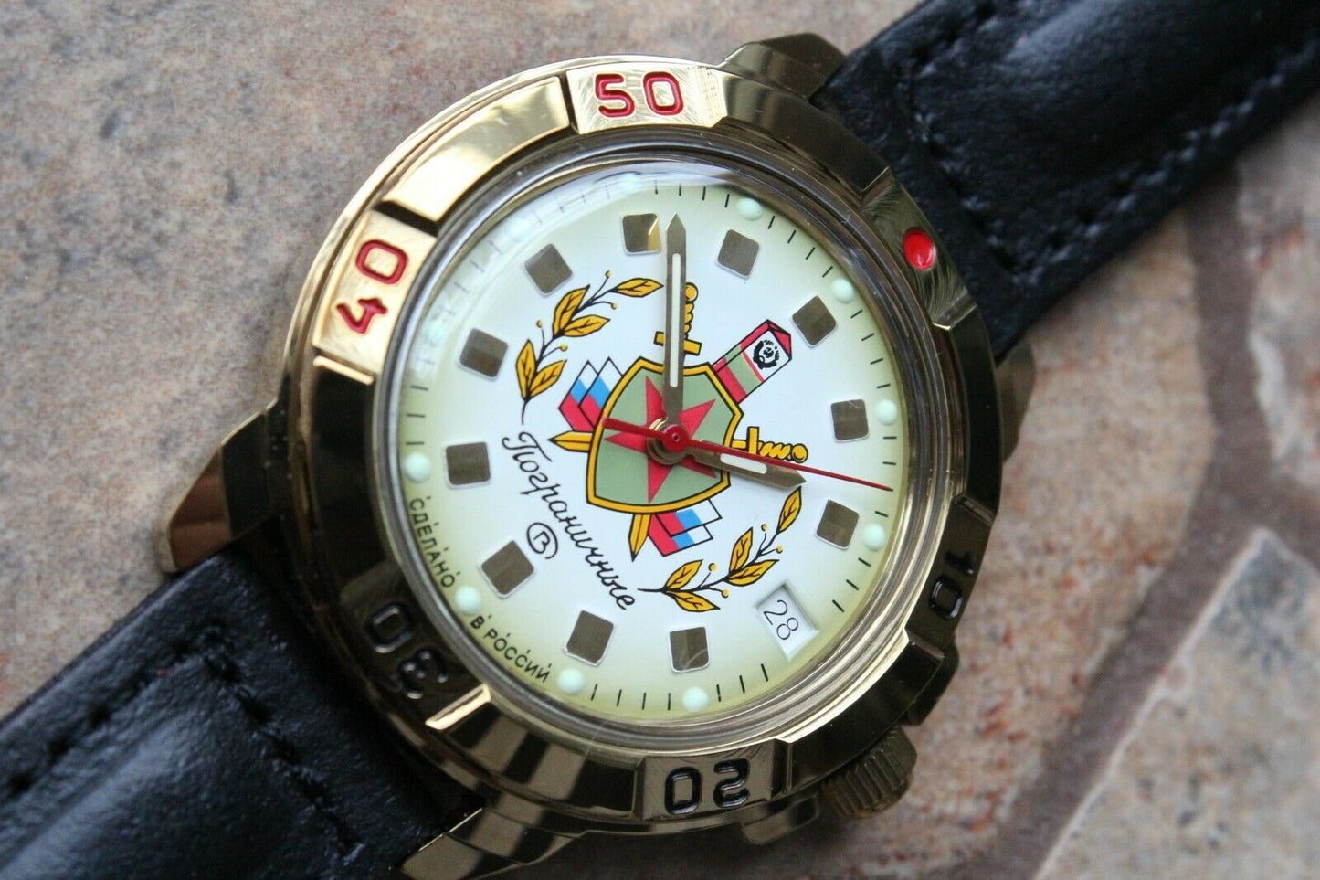 Vostok Komandirsky Military Wrist Watch # 439553 NEW