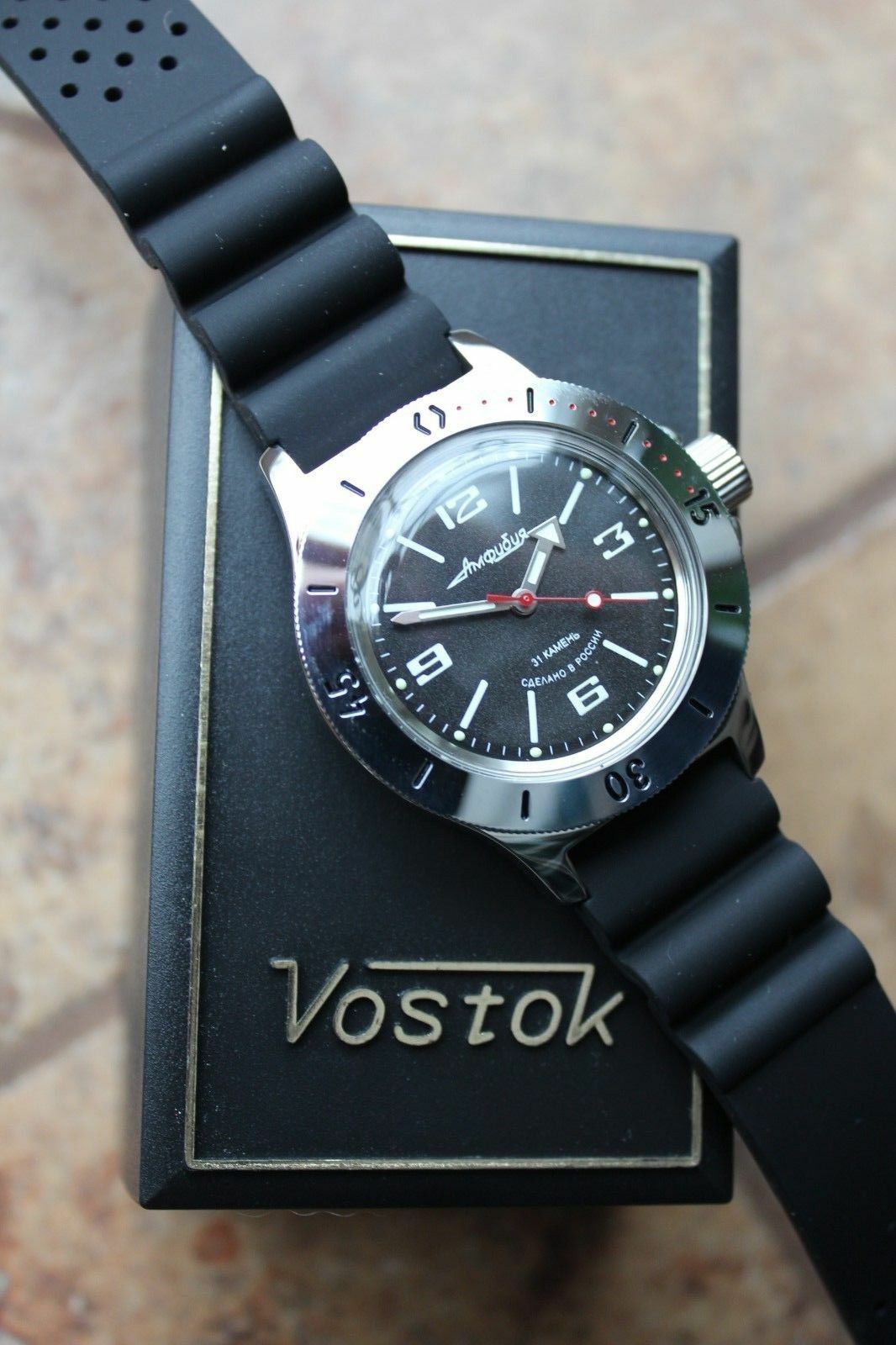 Russian Mechanical Automatic Wrist Watch VOSTOK AMPHIBIAN DIVER 120509