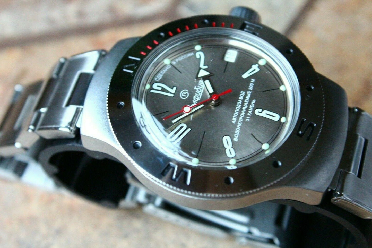 Vostok Amphibian Mechanical Auto Russian diver wrist watch 060284