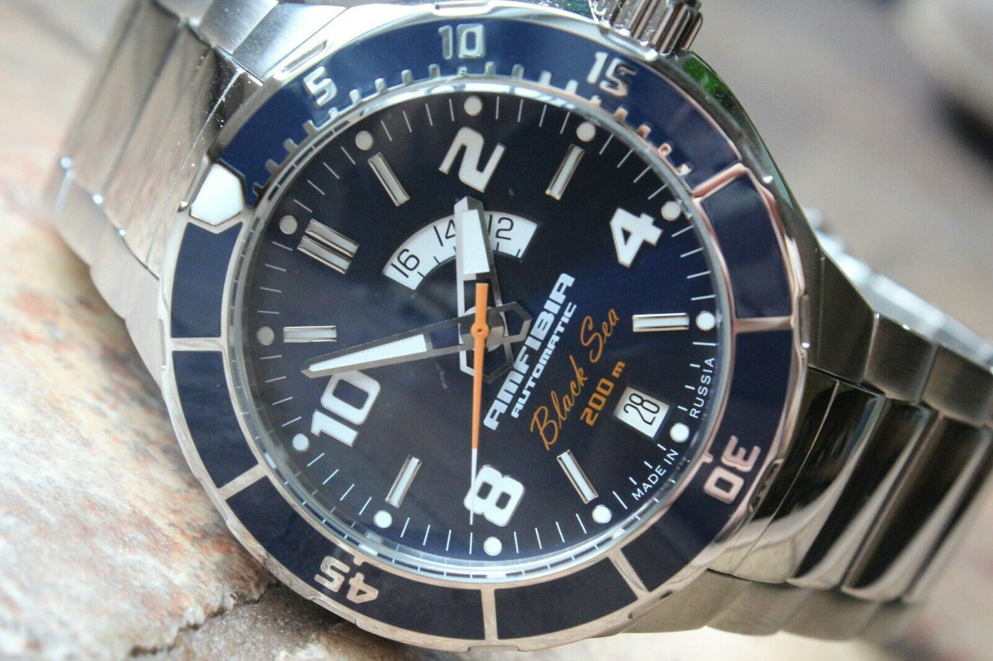 Vostok Amphibian 440795 Automatic Black Sea Russian mens wrist watch New 2019