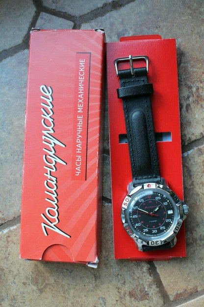 Vostok Komandirsky Russian Mechanical Military Wrist Watch Red Star 811172
